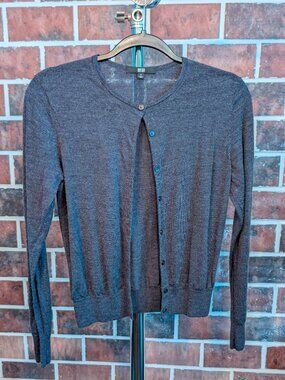 UNIQLO Charcoal Grey Lightweight Fine Knit Cardigan S